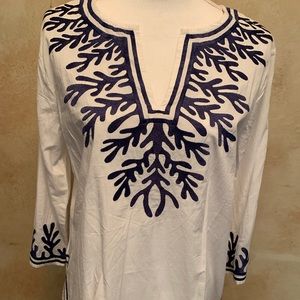 Gretchen Scott Designs Embroidered Tunic-The Reef